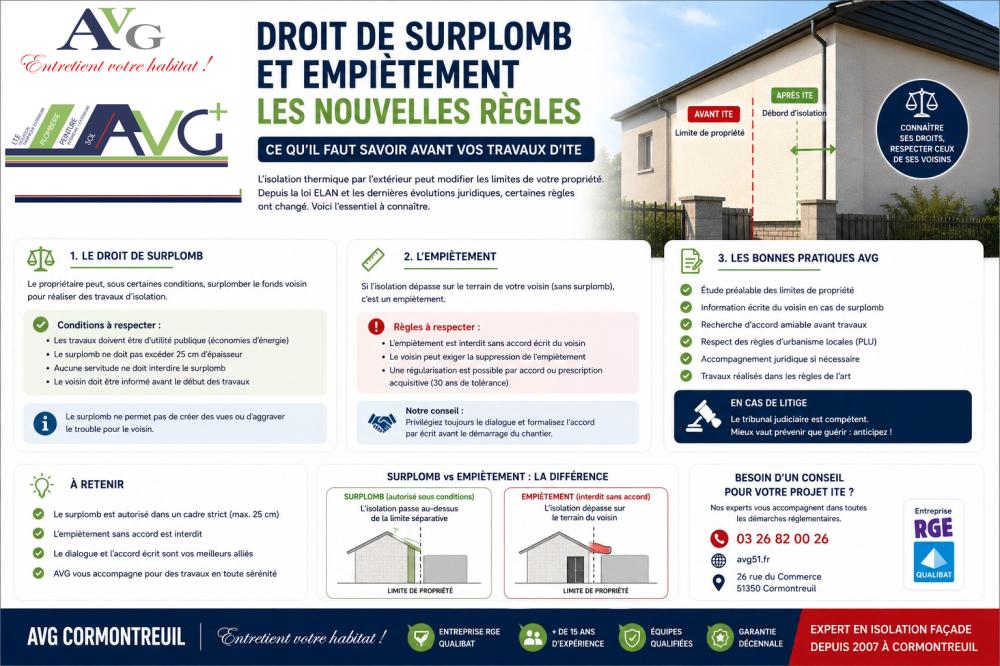 Droit de surplomb et empiètement — Les nouvelles règles