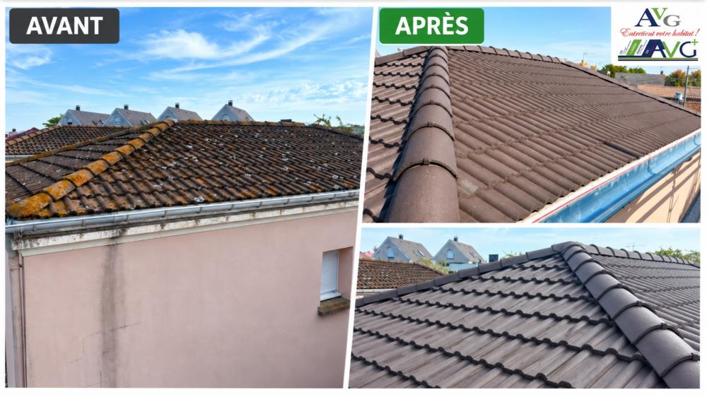 Avant-après _ rénovation de toiture AVG